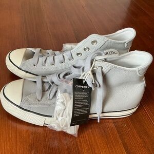 BNWT Converse Chuck Taylor All Star High Top Sneakers Grey Leather Size 8M/10W